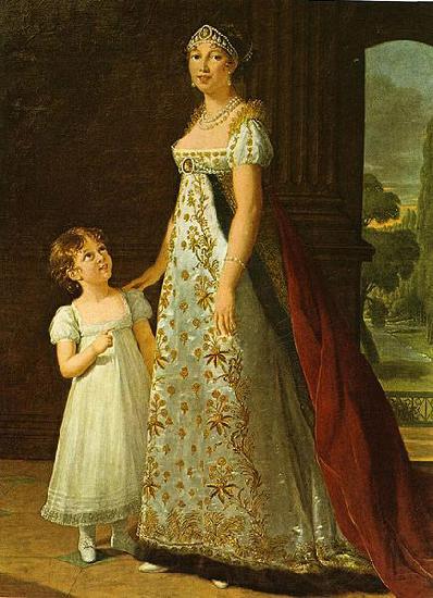 elisabeth vigee-lebrun Portrait of Caroline Murat with her daughter, Letizia
